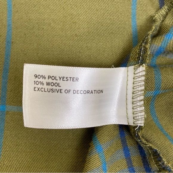 Duluth Trading Co. Olive Green Wool Blend Plaid Shirt Hiking Farmcore Sz XS - Picture 12 of 16